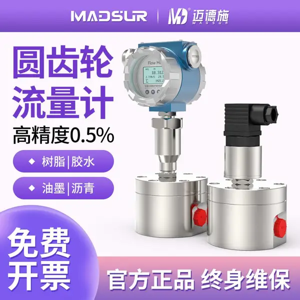 微小流量齿轮流量计 沥青糖浆油墨计量 不锈钢高精度液体流量计
