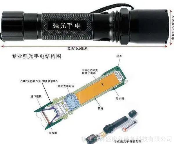 消防救援强光手电-LED大灯泡照明灯-多功能救援手电筒