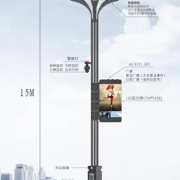 智慧城市匹配智慧杆 智慧路灯 户外广告屏 智慧公交候车亭 智慧座椅