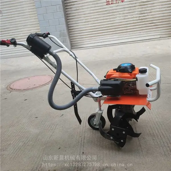 大棚松土犁地机 手推式汽油除草机操作简单翻地机锄草机