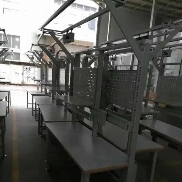 欧亚德非标工作台 定制车间办公桌oyd-gzt025 带看板作业台
