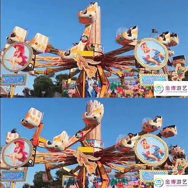 主题乐园陆地游乐设备儿童***快车娱乐设施新型公园成人旋转飞车