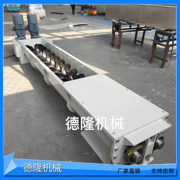 工业粉料搅拌螺旋传送机不锈钢U型蛟龙上料机塑料垃圾管式提升机