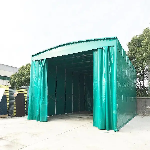 大型户外仓库活动伸缩帐篷移动推拉雨棚大排档汽车停车遮阳蓬