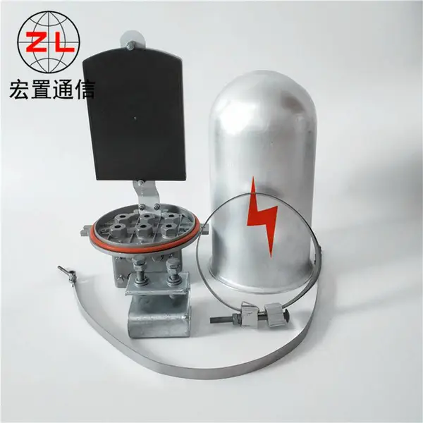 24芯一进一出塔用接头盒 铝合金接头盒OPGW光缆金具