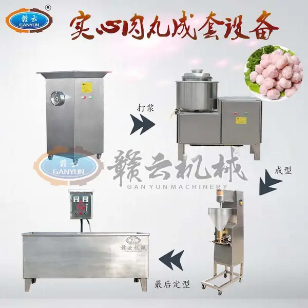 肉丸生产流水线全套做猪肉丸的机器肉丸厂做肉圆的机器