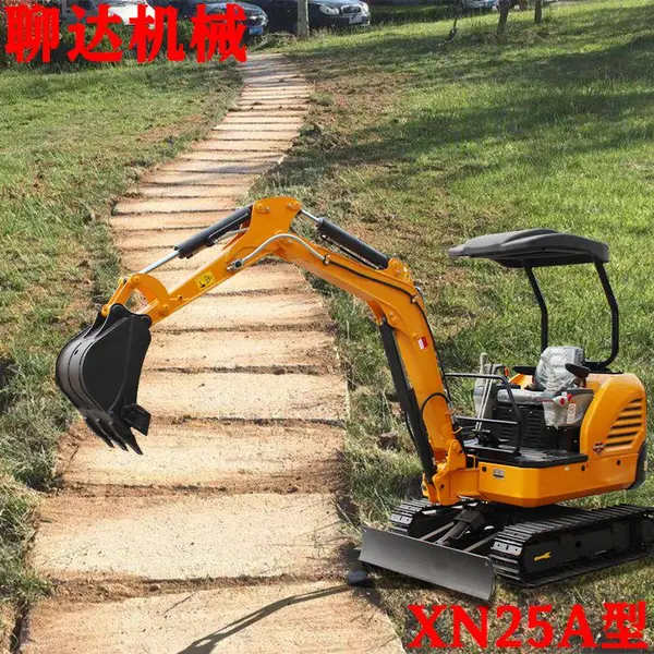 聊达多功能小型挖掘机 水利工程 微型挖机 液压先导挖掘机 配多种属具