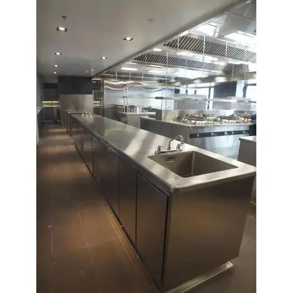 供应全套商用厨房设备不锈钢操作台定制
