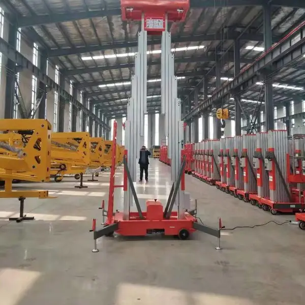 电动液压铝合金升降平台高空作业平台路灯维修用升降机外墙清洗装修用登高梯