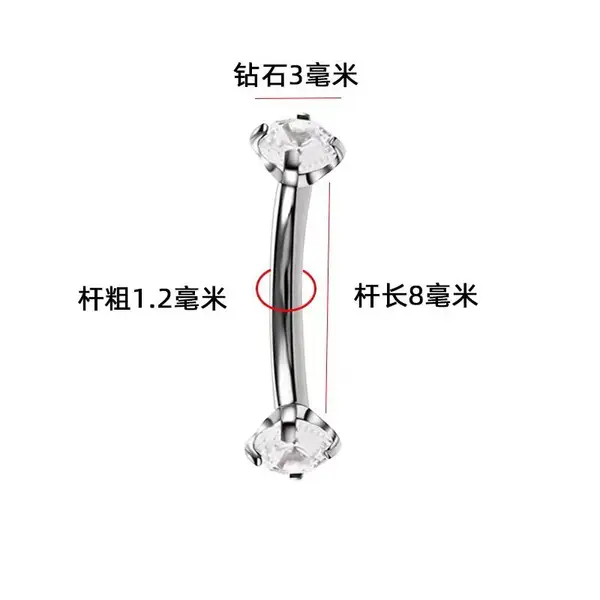 批发316不锈钢四方形爪AAA锆石耳钉气质百搭款穿刺耳环简约饰品女