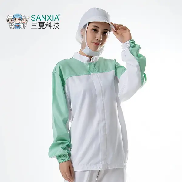 食品厂工作服 夏季分体工服 拉链款 食品服 食品车间专用 整套工装