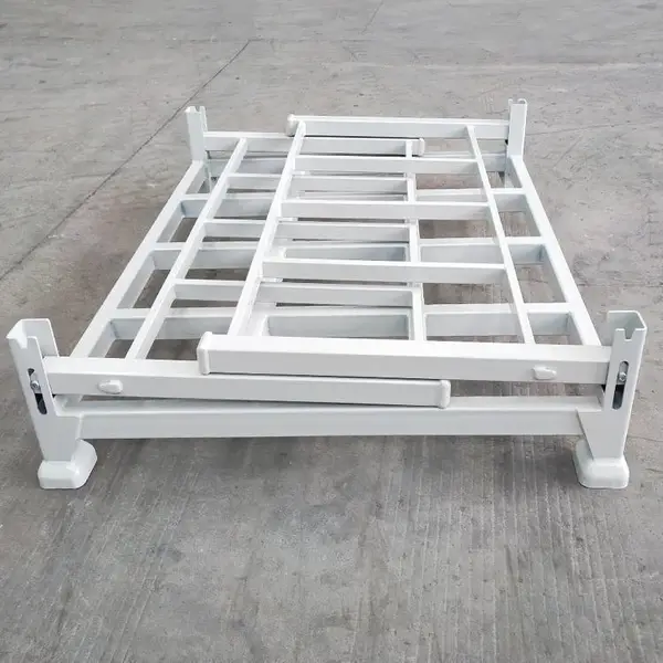 U型折叠堆垛架 纺织面料周转料架 可折叠可堆垛仓储货架