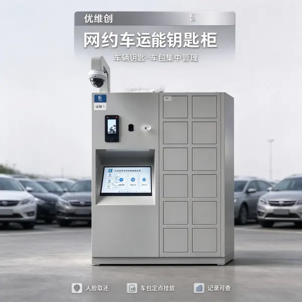 优维创人脸识别网约车运营点智能钥匙柜网约车车包定点对应rfid自动记录