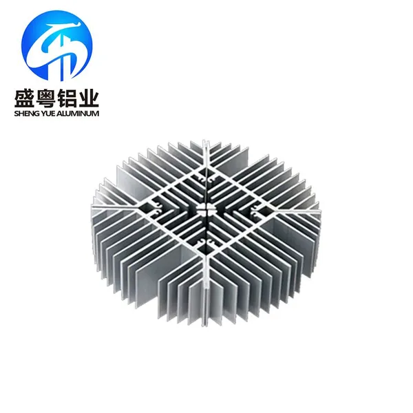 佛山盛粤现货供应来图来样定制 各类太阳花圆形散热器型材