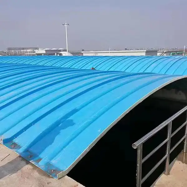 定制 玻璃钢污水池盖板 拱形 弧形 拉挤平盖板 防臭罩 厌氧池臭气密封罩