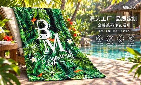 山东哪里有印花浴巾代加工 来电咨询 南通咖乐纺织科技供应
