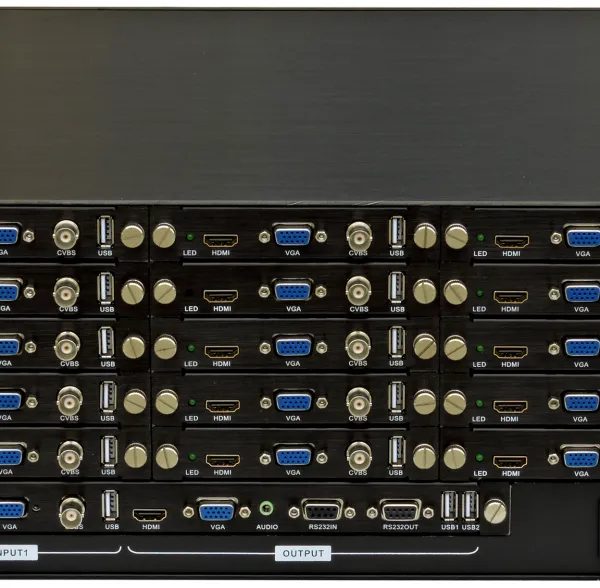 意盛视通DMS1520 HDMI画面分割器 VGA/CVBS8路画面高清4U画面合成器画