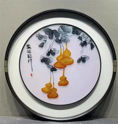浙江义乌苏绣客厅装饰画工厂批发刺绣工艺包邮直达