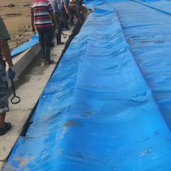 橡胶坝坝体缺陷修复 河道坝袋穿孔破损修补 水利现场施工承接