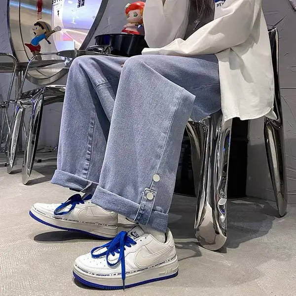 出口外贸整单牛仔裤货源广州尾货弹力男装直筒裤
