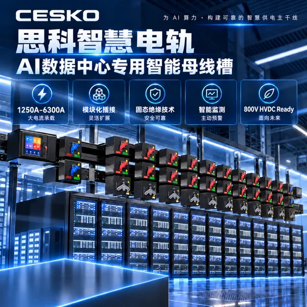思科智慧电轨厂家 固态绝缘母线槽 AI数据中心高密度供配电系统