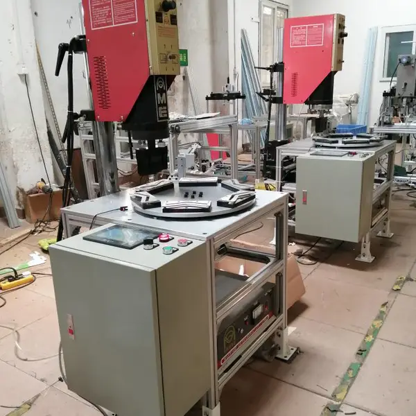 KN95口罩手动封边机改装 六工位全自动