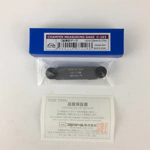日 本FUJITOOL富士倒角规C-163弧度规C平面测量仪15枚1.6-3mm