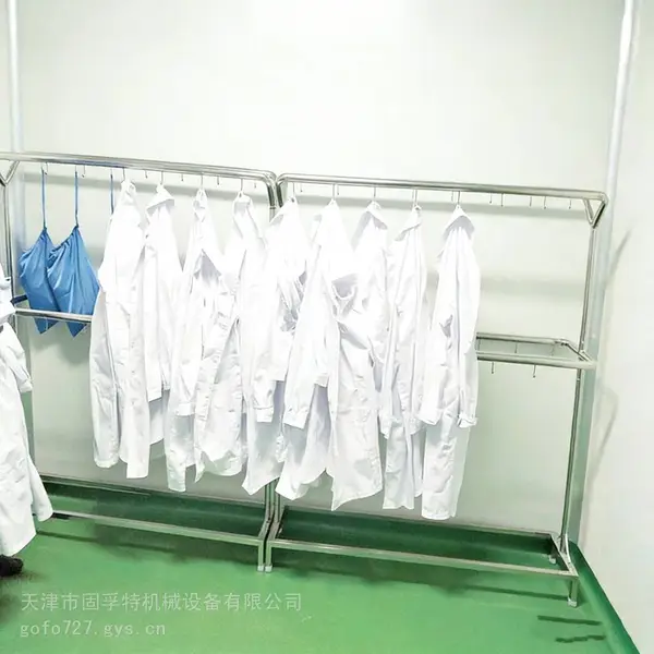 天津基因检测实验室304不锈钢无积尘无尘服挂衣架源头厂家