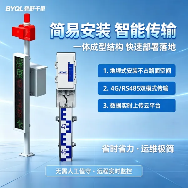积水监测站碧野千里城市内涝积水在线水位检测双色LED显示屏