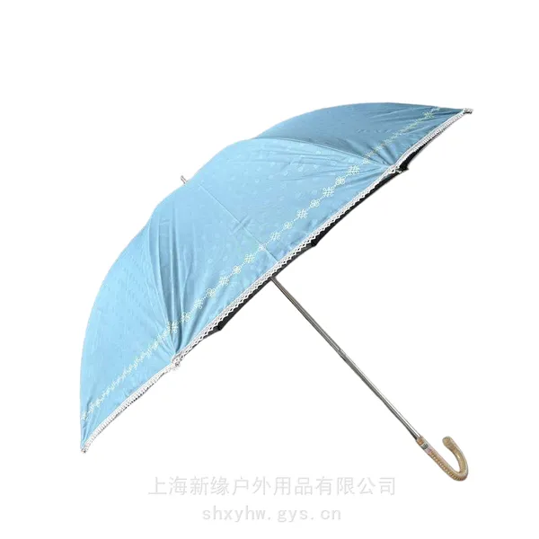 高品质编藤手柄定制OEM/ODM日本晴雨伞女士银胶防晒伞