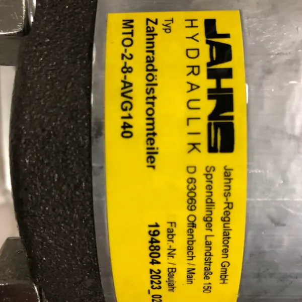 供应 JAHNS Hydraulik 齿轮流体分配器 MTO-2-8-AVG140