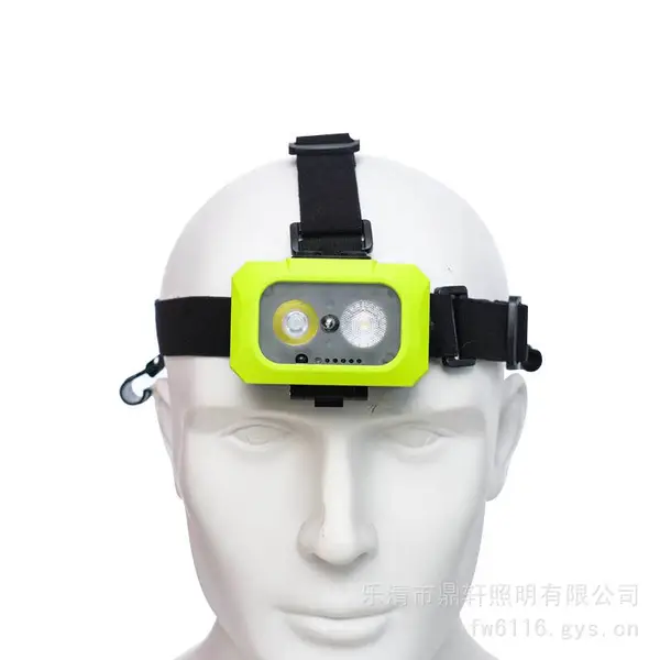3W救援高亮防水头灯水域救援强光微型头灯头戴式夜钓感应灯