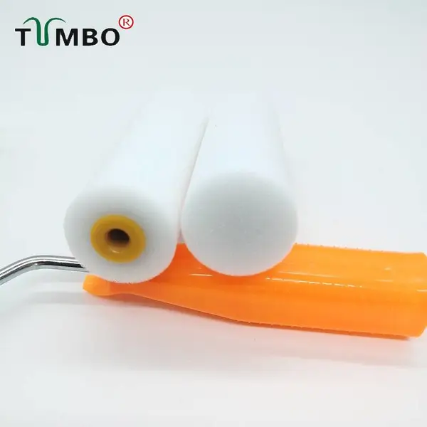 工厂直销TUMBO4寸油性海绵平头滚筒刷乳胶漆50高密度涂装改色修边DIY