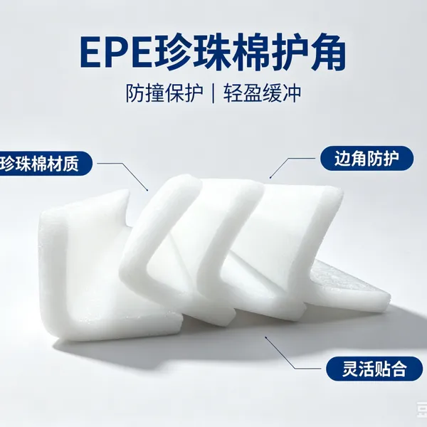 聚丰包装 珍珠棉L型护边 防撞抗震泡沫包边条移门推拉门家具包边珍珠棉护条