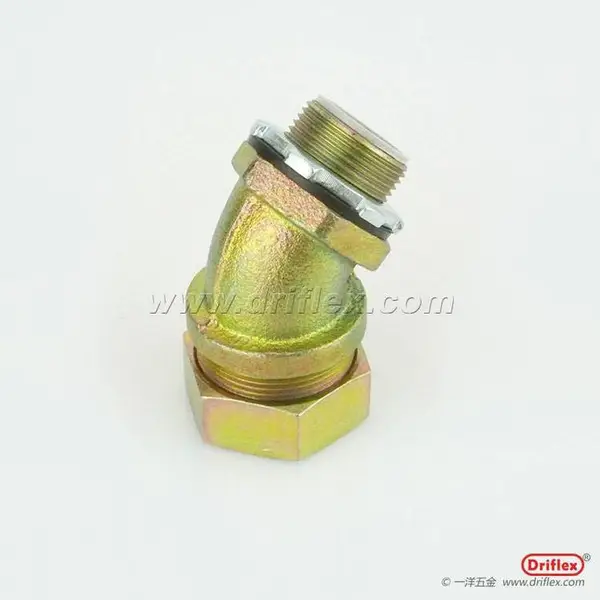 铁镀锌弯头,铁45度接头连接包塑金属软管内径12-51mm