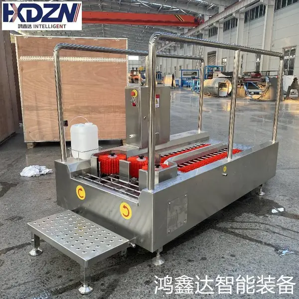 鸿鑫达人员卫生清洁站 矮帮洗鞋帮鞋底洗靴机 不锈钢材质