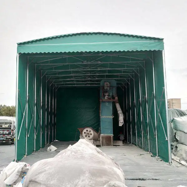 昆 山 移动仓储雨棚 镀锌钢管焊接制作 室外活动伸缩雨蓬 遮阳挡雨