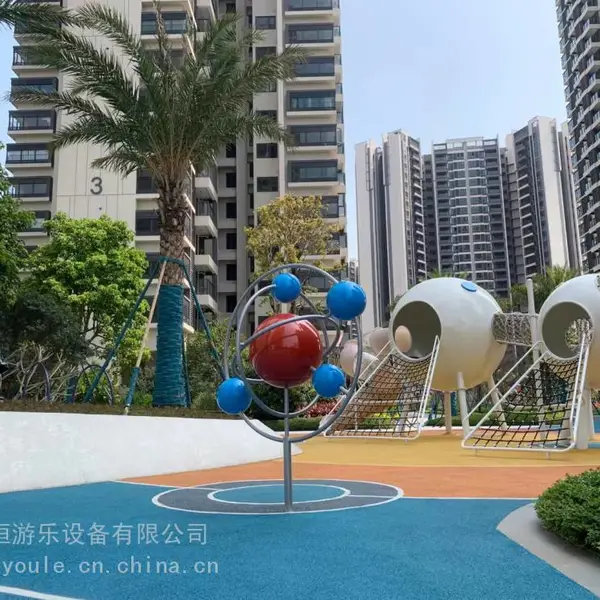 户外小区游乐场全铁艺滑梯大型组合幼儿童园室外大型多功能滑梯
