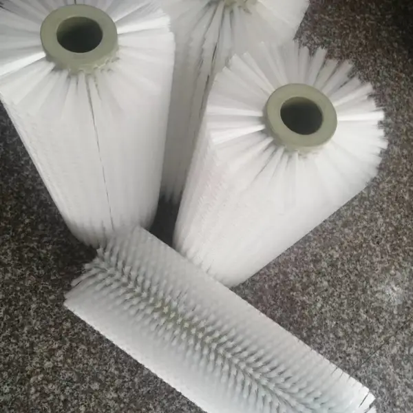 除尘清洁空心带轴马尾猪鬃塑料圆形尼龙清洗机工业毛刷辊可定制