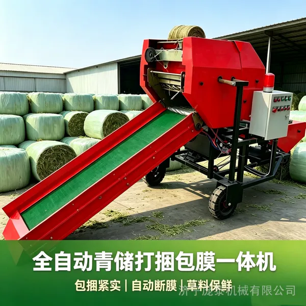 秸秆稻草饲料捆扎机 省时省力电动打包机 全自动青储压块机