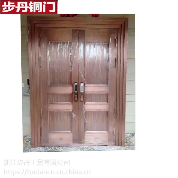 厂家定制别墅仿铜大门不锈钢铜门别墅双开大门进户门庭院铜门