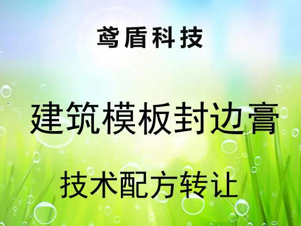 建筑模板防水封边膏技术配方