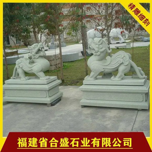 神兽雕刻 吉祥神兽广***源 各类石材貔貅雕刻 ***石雕貔貅