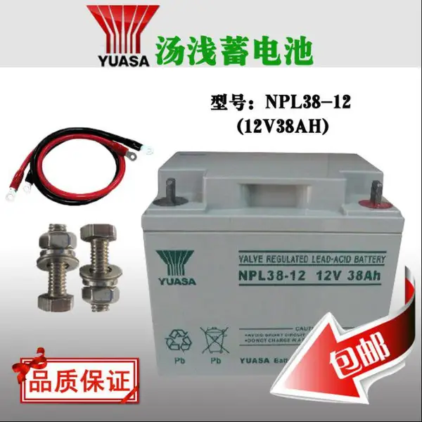 汤浅蓄电池NPL38-12 12V38AH铅酸免维护 UPS\EPS直流屏专用保三年