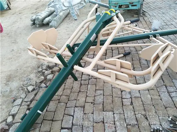 晶康牌新款YDQC-20004型社区健身路径器材 双位坐蹬训练器 深受用户好评