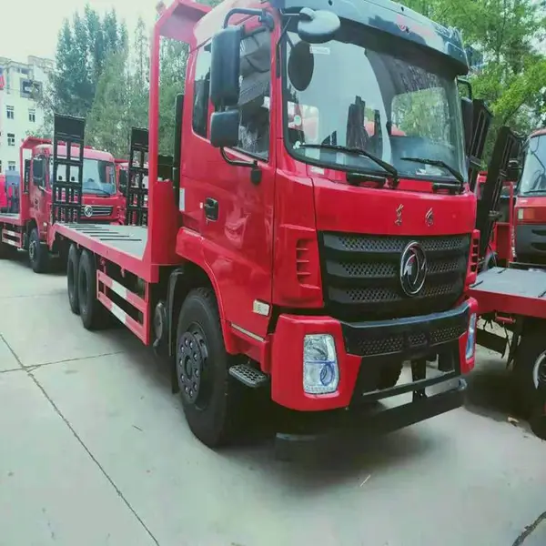 东风系列后八轮挖机拖车 卡特325挖机拖板车
