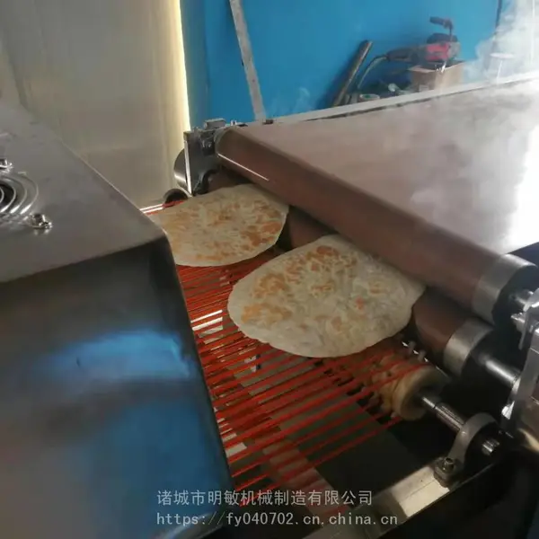明敏牌连续式烙馍机 全自动洛馍机 圆形烙馍机 加工定制