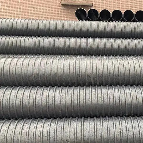 ��������HDPE����ϩ˫�ڲ��ƹִܸ����ƹ�����DN600SN8ũ�������ˮ���۹�