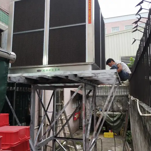 东莞道滘方型负压排风机东莞道滘水冷水帘风机空调降温订做厂家