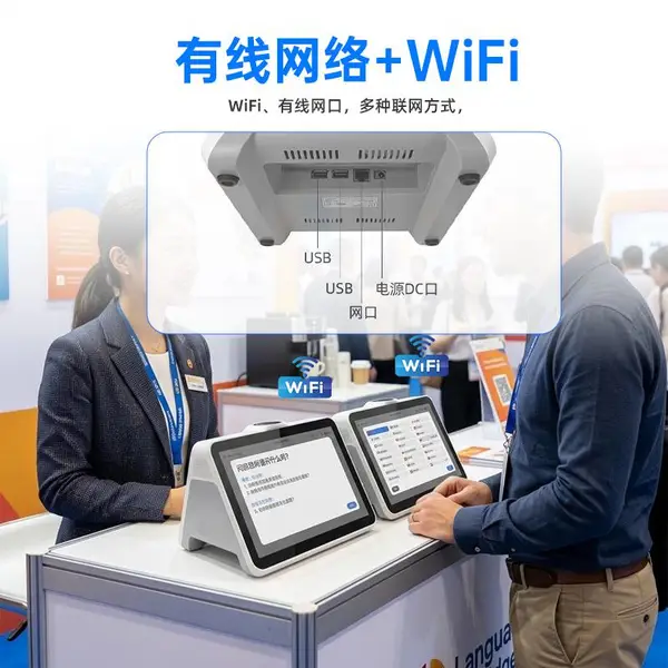 兴通XTDT01AI双屏智能翻译机酒店出入境双语同步翻译终端工厂直供